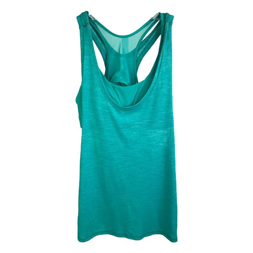 Lululemon Athletica Womens Racerback Tank Top Spaghetti Straps Sports Bra Blue 8